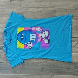 M&M'S Women's Blue Neon Shirt - Blue M&M - Size Medium